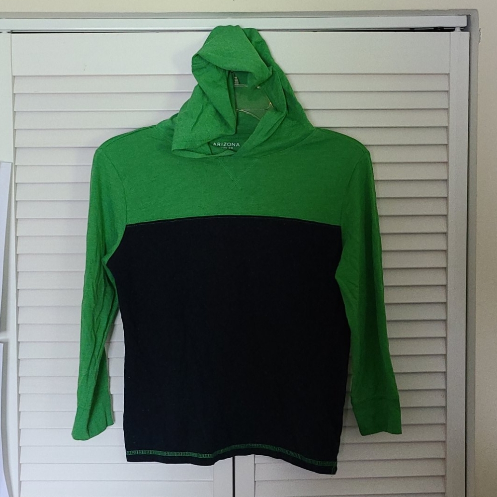 🚸Hooded long sleeve shirt - Green & Blue